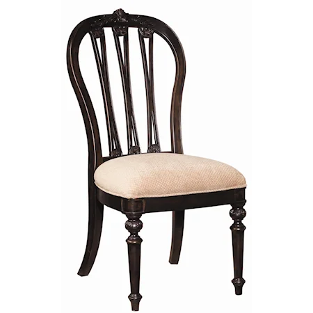 Rounded Slat-Back Side Chair